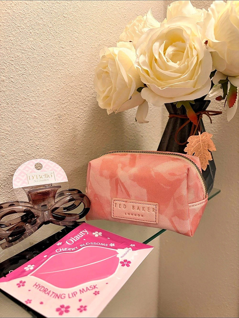 Ted Baker Pink Cosmetic Pouch 👝 STUFFED